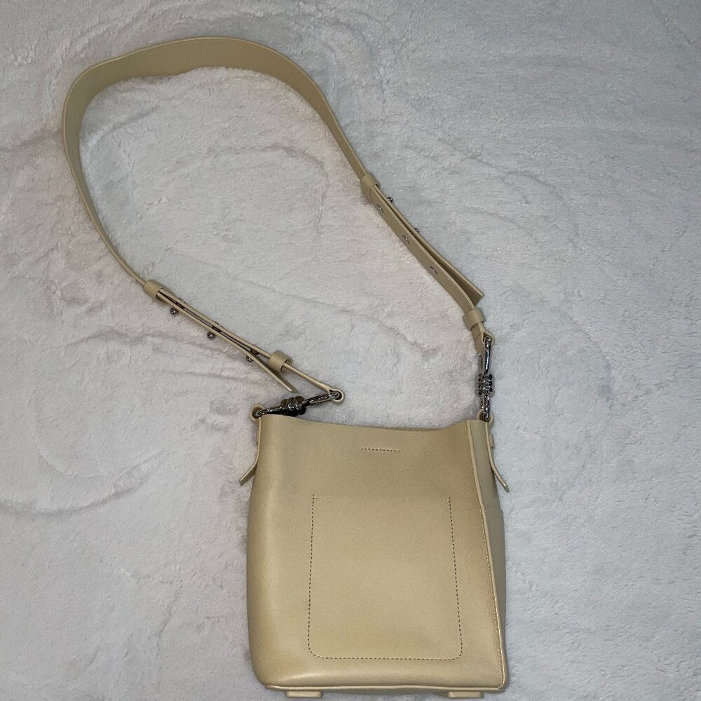 AllSaints Captain Leather North–South Crossbody Bag – Natural